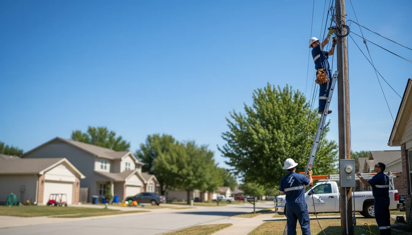 Residential electrician providing installation services in Olmitz, KS